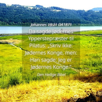 Picture 04 - Johannes 19:21 DA1871 - Da sagde Jødernes Ypperstepræster til Pilatus: - Bible Verse Picture