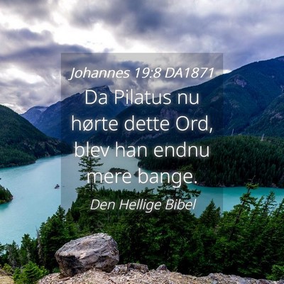 Picture 04 - Johannes 19:8 DA1871 - Da Pilatus nu hørte dette Ord, blev han endnu - Bible Verse Picture