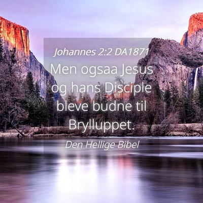 Picture 04 - Johannes 2:2 DA1871 - Men ogsaa Jesus og hans Disciple bleve budne til - Bible Verse Picture