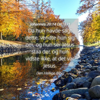 Picture 04 - Johannes 20:14 DA1871 - Da hun havde sagt dette, vendte hun sig om, og - Bible Verse Picture