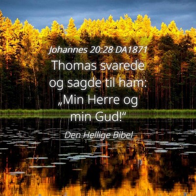 Picture 04 - Johannes 20:28 DA1871 - Thomas svarede og sagde til ham: „Min Herre og - Bible Verse Picture