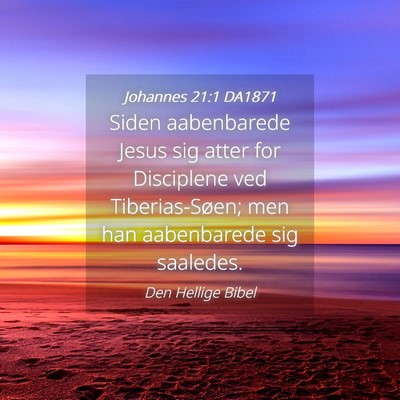 Picture 04 - Johannes 21:1 DA1871 - Siden aabenbarede Jesus sig atter for Disciplene - Bible Verse Picture