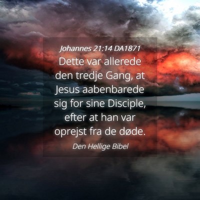 Picture 04 - Johannes 21:14 DA1871 - Dette var allerede den tredje Gang, at Jesus - Bible Verse Picture