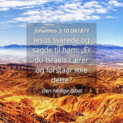Picture 04 - Johannes 3:10 DA1871 - Jesus svarede og sagde til ham: „Er du Israels - Bible Verse Picture