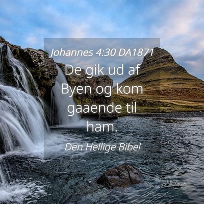 Picture 04 - Johannes 4:30 DA1871 - De gik ud af Byen og kom gaaende til - Bible Verse Picture