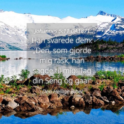 Picture 04 - Johannes 5:11 DA1871 - Han svarede dem: „Den, som gjorde mig rask, han - Bible Verse Picture