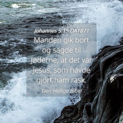 Picture 04 - Johannes 5:15 DA1871 - Manden gik bort og sagde til Jøderne, at det var - Bible Verse Picture