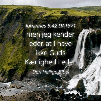 Picture 04 - Johannes 5:42 DA1871 - men jeg kender eder, at I have ikke Guds - Bible Verse Picture