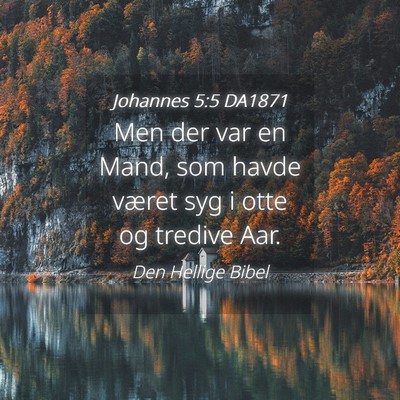 Picture 04 - Johannes 5:5 DA1871 - Men der var en Mand, som havde været syg i otte - Bible Verse Picture