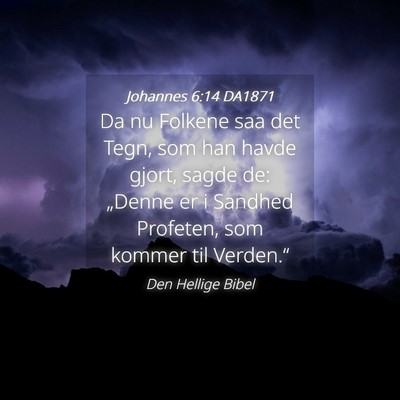 Picture 04 - Johannes 6:14 DA1871 - Da nu Folkene saa det Tegn, som han havde gjort, - Bible Verse Picture