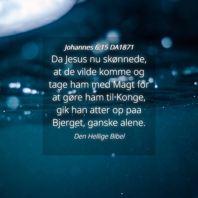 Picture 04 - Johannes 6:15 DA1871 - Da Jesus nu skønnede, at de vilde komme og tage - Bible Verse Picture