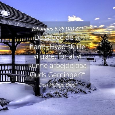 Picture 04 - Johannes 6:28 DA1871 - Da sagde de til ham: „Hvad skulle vi gøre, for - Bible Verse Picture