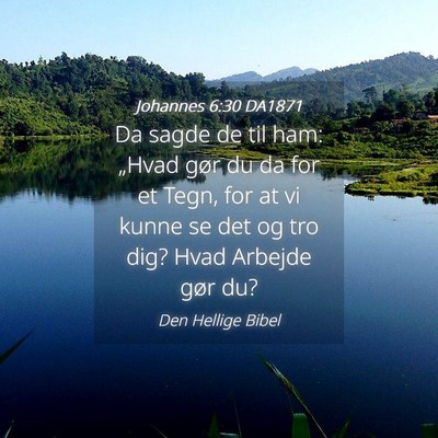 Picture 04 - Johannes 6:30 DA1871 - Da sagde de til ham: „Hvad gør du da for et - Bible Verse Picture