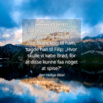 Picture 04 - Johannes 6:5 DA1871 - Da Jesus nu opløftede sine Øjne og saa, at en - Bible Verse Picture