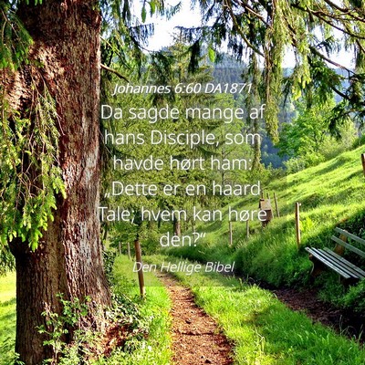 Picture 04 - Johannes 6:60 DA1871 - Da sagde mange af hans Disciple, som havde hørt - Bible Verse Picture
