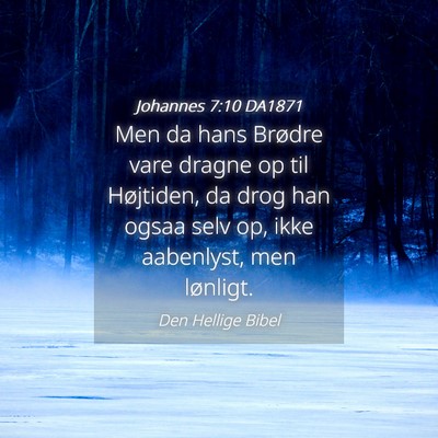 Picture 04 - Johannes 7:10 DA1871 - Men da hans Brødre vare dragne op til Højtiden, - Bible Verse Picture