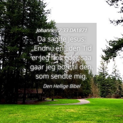 Picture 04 - Johannes 7:33 DA1871 - Da sagde Jesus: „Endnu en liden Tid er jeg hos - Bible Verse Picture