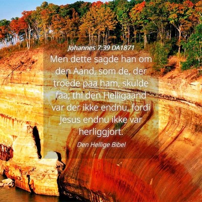 Picture 04 - Johannes 7:39 DA1871 - Men dette sagde han om den Aand, som de, der - Bible Verse Picture