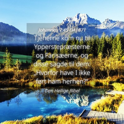 Picture 04 - Johannes 7:45 DA1871 - Tjenerne kom nu til Ypperstepræsterne og - Bible Verse Picture