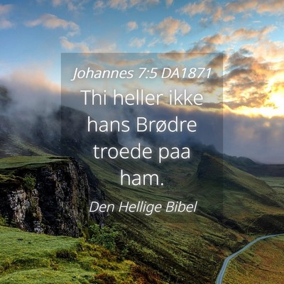 Picture 04 - Johannes 7:5 DA1871 - Thi heller ikke hans Brødre troede paa - Bible Verse Picture