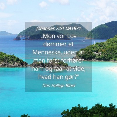 Picture 04 - Johannes 7:51 DA1871 - „Mon vor Lov dømmer et Menneske, uden at man - Bible Verse Picture