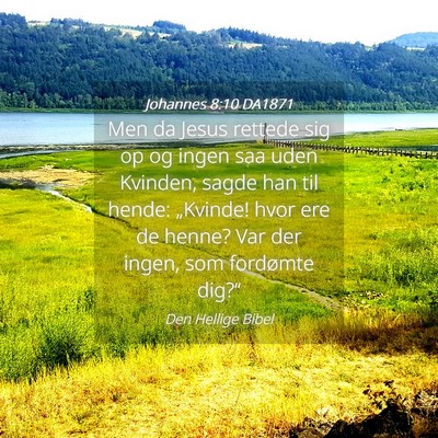 Picture 04 - Johannes 8:10 DA1871 - Men da Jesus rettede sig op og ingen saa uden - Bible Verse Picture