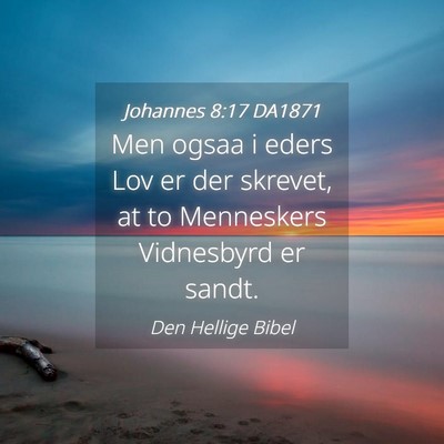 Picture 04 - Johannes 8:17 DA1871 - Men ogsaa i eders Lov er der skrevet, at to - Bible Verse Picture
