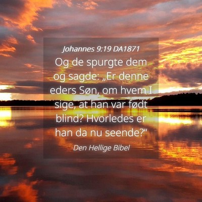 Picture 04 - Johannes 9:19 DA1871 - Og de spurgte dem og sagde: „Er denne eders - Bible Verse Picture