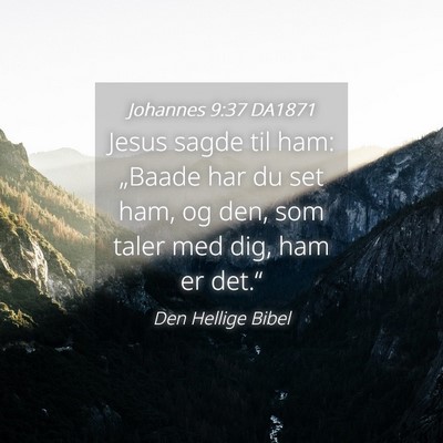 Picture 04 - Johannes 9:37 DA1871 - Jesus sagde til ham: „Baade har du set ham, og - Bible Verse Picture