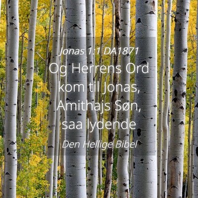 Picture 04 - Jonas 1:1 DA1871 - Og Herrens Ord kom til Jonas, Amithajs Søn, saa - Bible Verse Picture