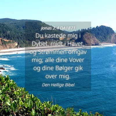 Picture 04 - Jonas 2:4 DA1871 - Du kastede mig i Dybet, midt i Havet, og - Bible Verse Picture