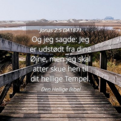 Picture 04 - Jonas 2:5 DA1871 - Og jeg sagde: Jeg er udstødt fra dine Øjne, men - Bible Verse Picture
