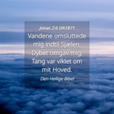 Picture 04 - Jonas 2:6 DA1871 - Vandene omsluttede mig indtil Sjælen, Dybet - Bible Verse Picture