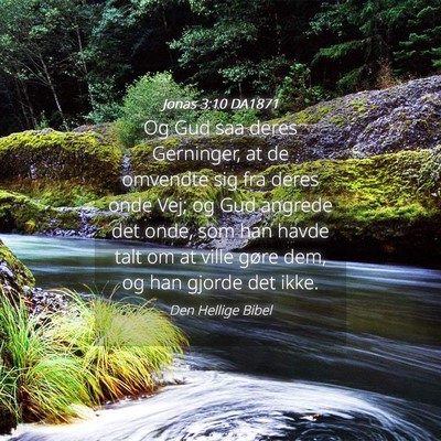 Picture 04 - Jonas 3:10 DA1871 - Og Gud saa deres Gerninger, at de omvendte sig - Bible Verse Picture