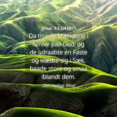 Picture 04 - Jonas 3:5 DA1871 - Da troede Mændene i Ninive paa Gud, og de - Bible Verse Picture