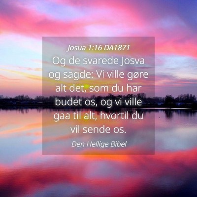 Picture 04 - Josua 1:16 DA1871 - Og de svarede Josva og sagde: Vi ville gøre alt - Bible Verse Picture