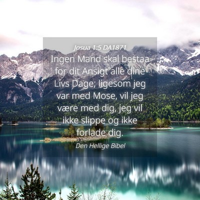 Picture 04 - Josua 1:5 DA1871 - Ingen Mand skal bestaa for dit Ansigt alle dine - Bible Verse Picture