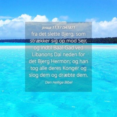 Picture 04 - Josua 11:17 DA1871 - fra det slette Bjerg, som strækker sig op mod - Bible Verse Picture