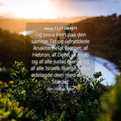 Picture 04 - Josua 11:21 DA1871 - Og Josva kom paa den samme Tid og udryddede - Bible Verse Picture
