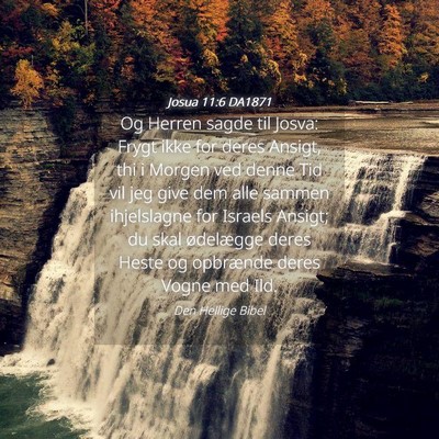 Picture 04 - Josua 11:6 DA1871 - Og Herren sagde til Josva: Frygt ikke for deres - Bible Verse Picture