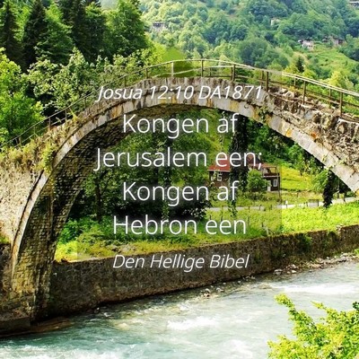 Picture 04 - Josua 12:10 DA1871 - Kongen af Jerusalem een; Kongen af Hebron - Bible Verse Picture