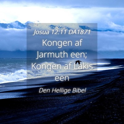 Picture 04 - Josua 12:11 DA1871 - Kongen af Jarmuth een; Kongen af Lakis - Bible Verse Picture