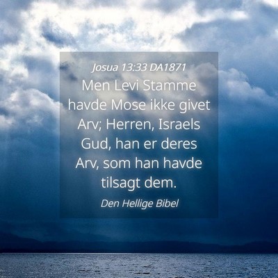 Picture 04 - Josua 13:33 DA1871 - Men Levi Stamme havde Mose ikke givet Arv; - Bible Verse Picture