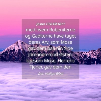 Picture 04 - Josua 13:8 DA1871 - med hvem Rubeniterne og Gaditerne have taget - Bible Verse Picture