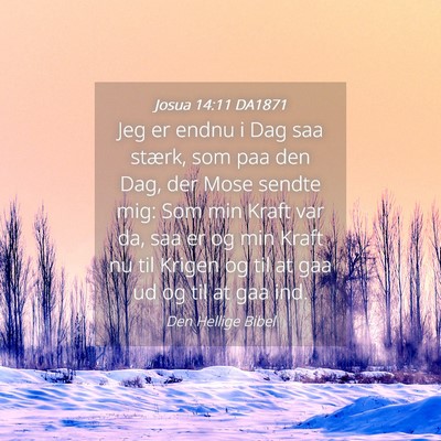 Picture 04 - Josua 14:11 DA1871 - Jeg er endnu i Dag saa stærk, som paa den Dag, - Bible Verse Picture