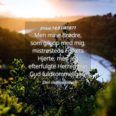 Picture 04 - Josua 14:8 DA1871 - Men mine Brødre, som gik op med mig, - Bible Verse Picture