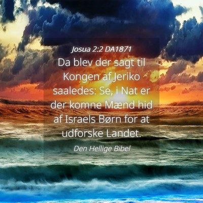 Picture 04 - Josua 2:2 DA1871 - Da blev der sagt til Kongen af Jeriko saaledes: - Bible Verse Picture