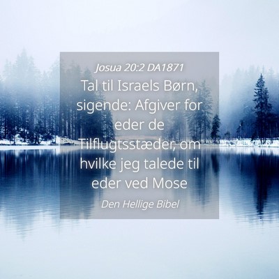 Picture 04 - Josua 20:2 DA1871 - Tal til Israels Børn, sigende: Afgiver for eder - Bible Verse Picture