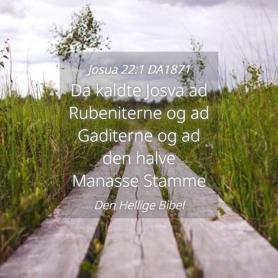 Picture 04 - Josua 22:1 DA1871 - Da kaldte Josva ad Rubeniterne og ad Gaditerne og - Bible Verse Picture