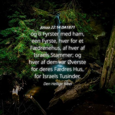 Picture 04 - Josua 22:14 DA1871 - og ti Fyrster med ham, een Fyrste, hver for et - Bible Verse Picture
